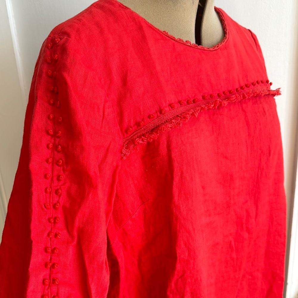 J. Crew Red Blouse